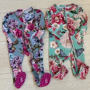 Posh Peanut Floral Set of 2 size 0-3 months